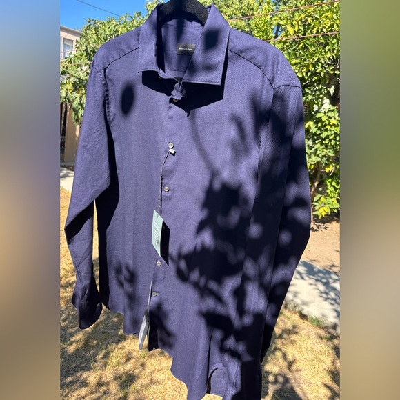 ERMENEGILDO ZEGNA
Navy Button-Up Shirt - Picture 7 of 12